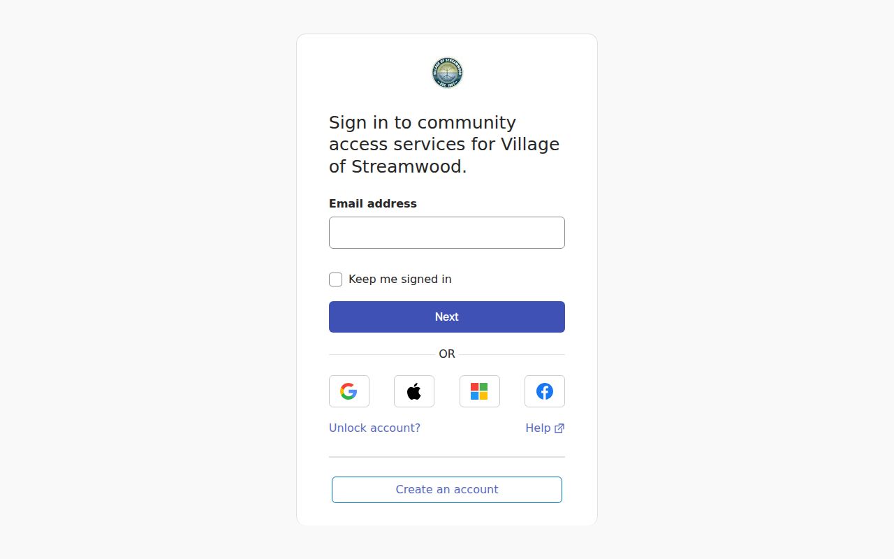 Streamwood Citizen Self Service portal for address-based permits and licenses
